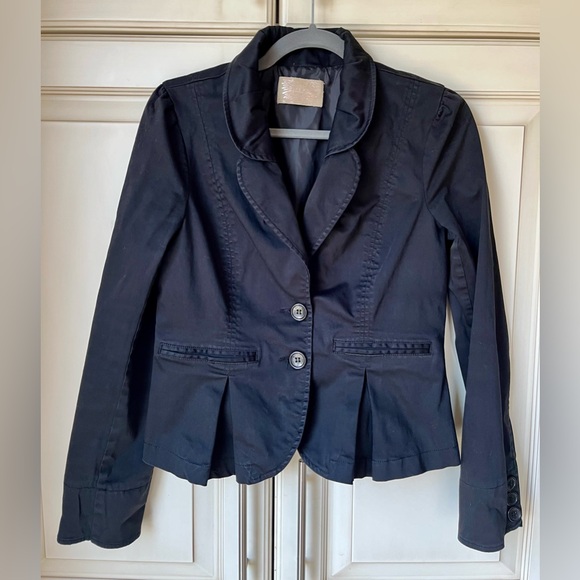 Buffalo David Bitton black blazer. Large, feminine cut and details. - Picture 1 of 9